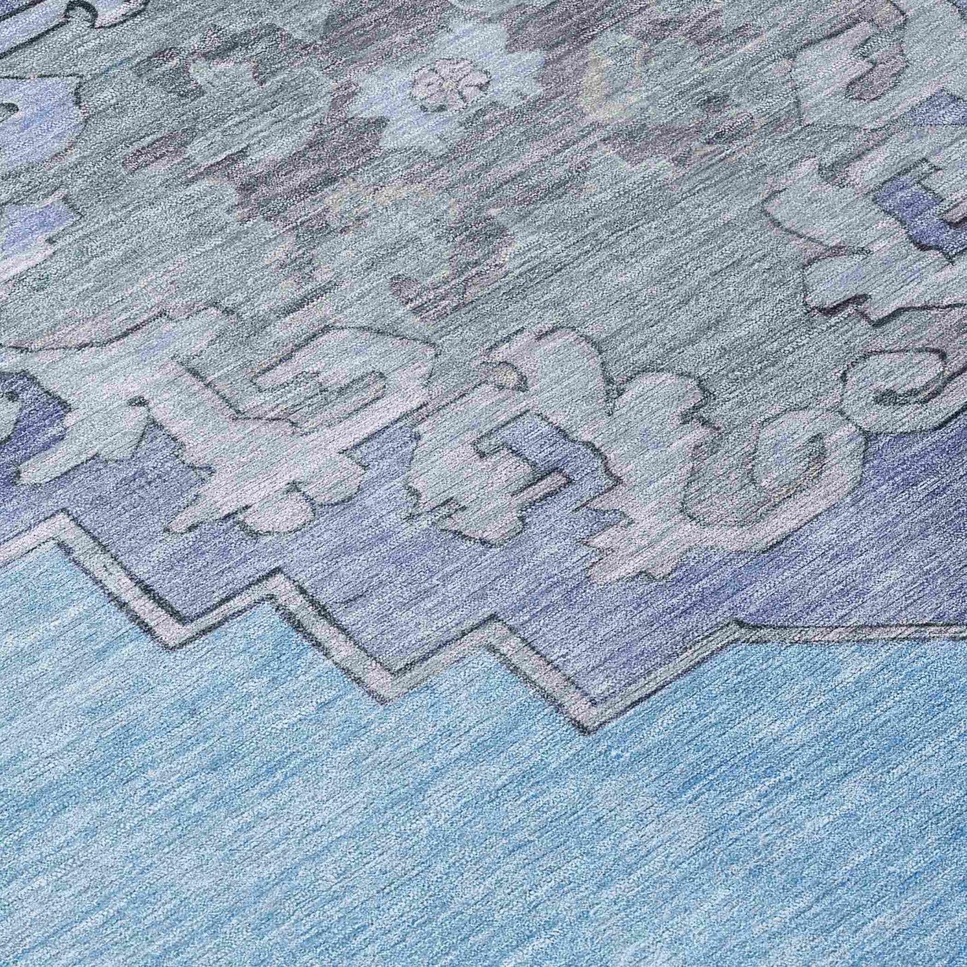 Addison Rugs Haelion Blue Washable Indoor-Outdoor Rug