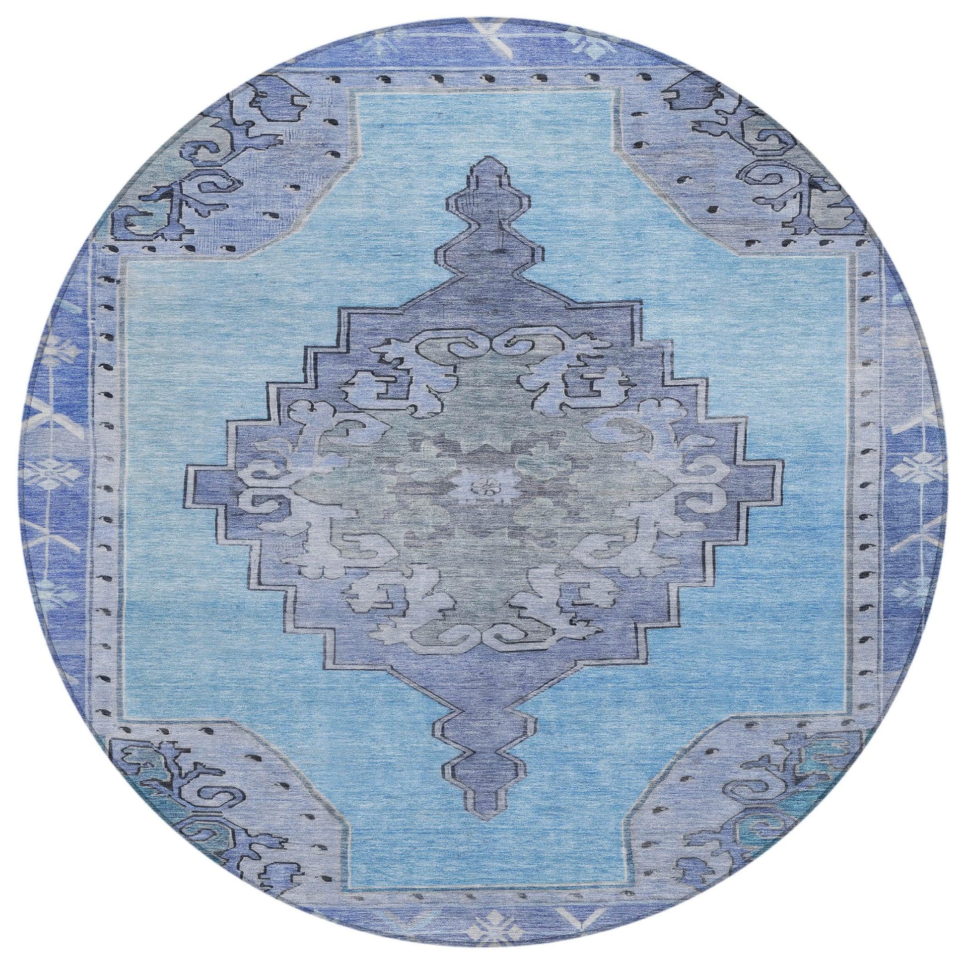 Addison Rugs Haelion Blue Washable Indoor-Outdoor Rug