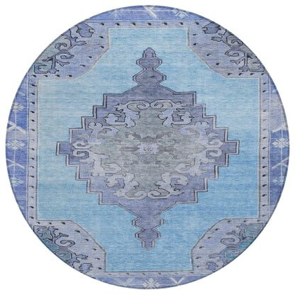 Addison Rugs Haelion Blue Washable Indoor-Outdoor Rug