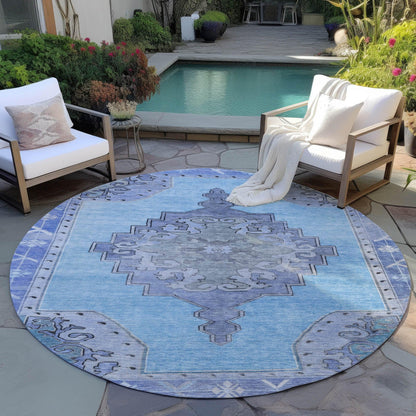 Addison Rugs Haelion Blue Washable Indoor-Outdoor Rug