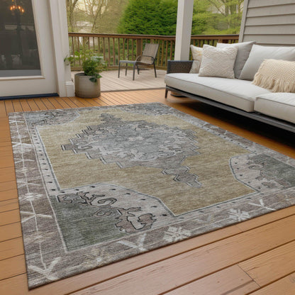 Addison Rugs Haelion Brown Washable Indoor-Outdoor Rug