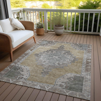 Addison Rugs Haelion Brown Washable Indoor-Outdoor Rug