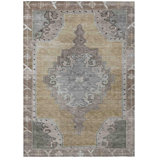 Addison Rugs Haelion Brown Washable Indoor-Outdoor Rug