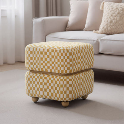 Zuo Modern Haki Multicolor Fabric Ottoman