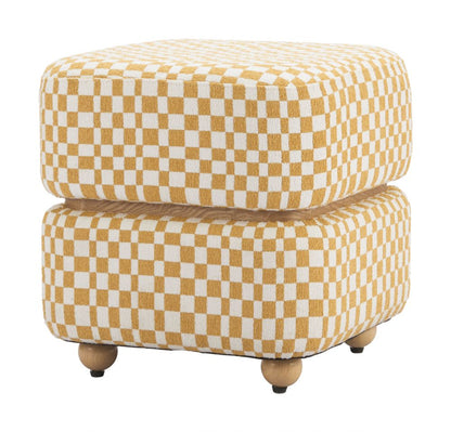 Zuo Modern Haki Multicolor Fabric Ottoman