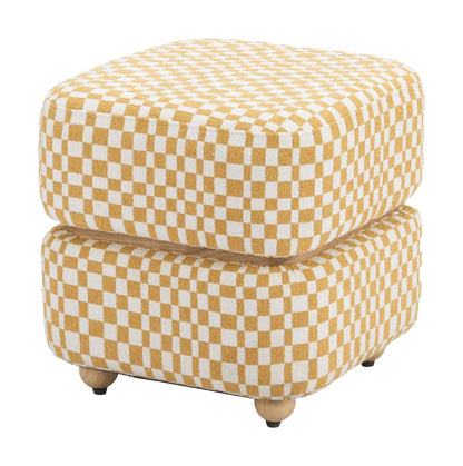 Zuo Modern Haki Multicolor Fabric Ottoman