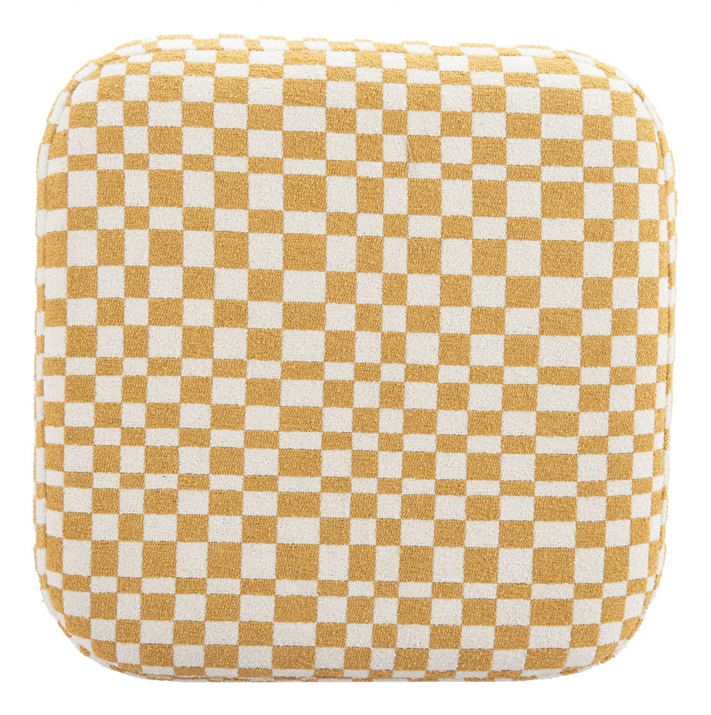 Zuo Modern Haki Multicolor Fabric Ottoman