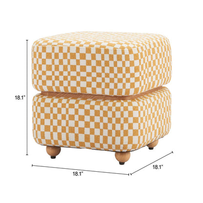 Zuo Modern Haki Multicolor Fabric Ottoman
