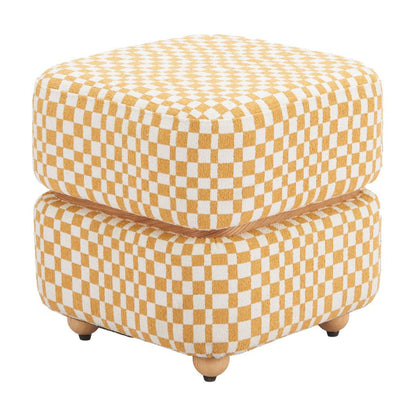 Zuo Modern Haki Multicolor Fabric Ottoman