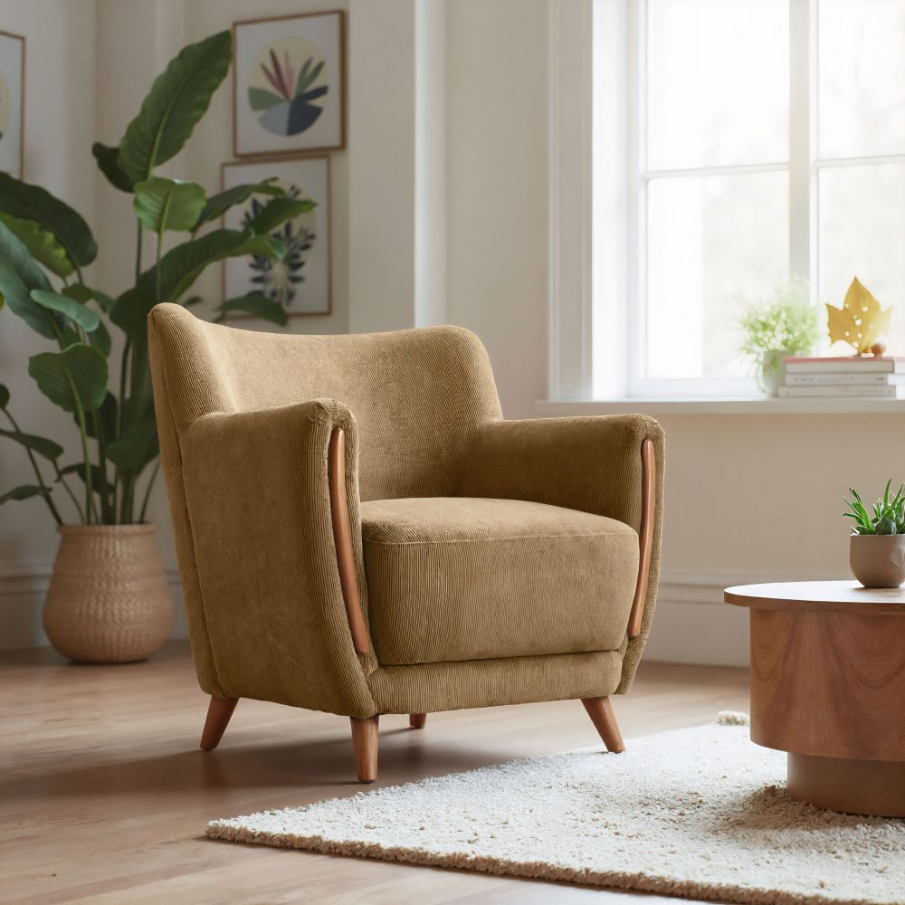 Zuo Modern Hako Olive Fabric Club Chair