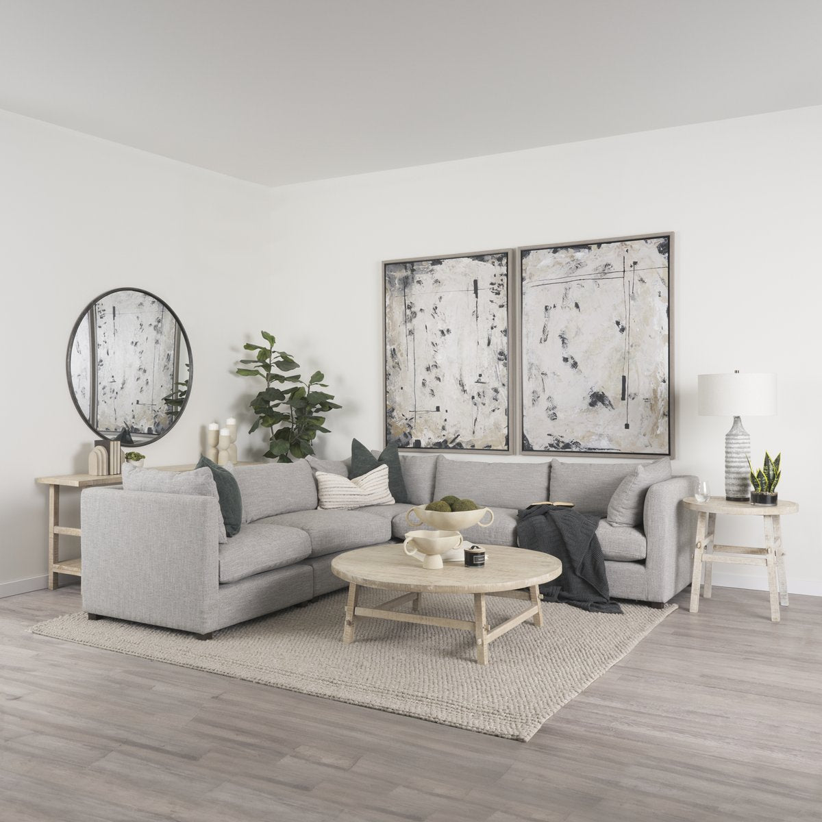 Mercana Halston Performance Fabric Corner Sectional