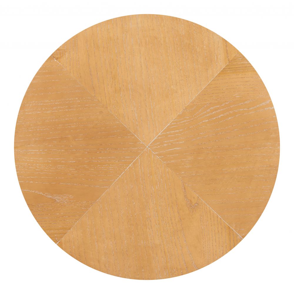 Zuo Modern Halva Natural Wood Top Round Side Table