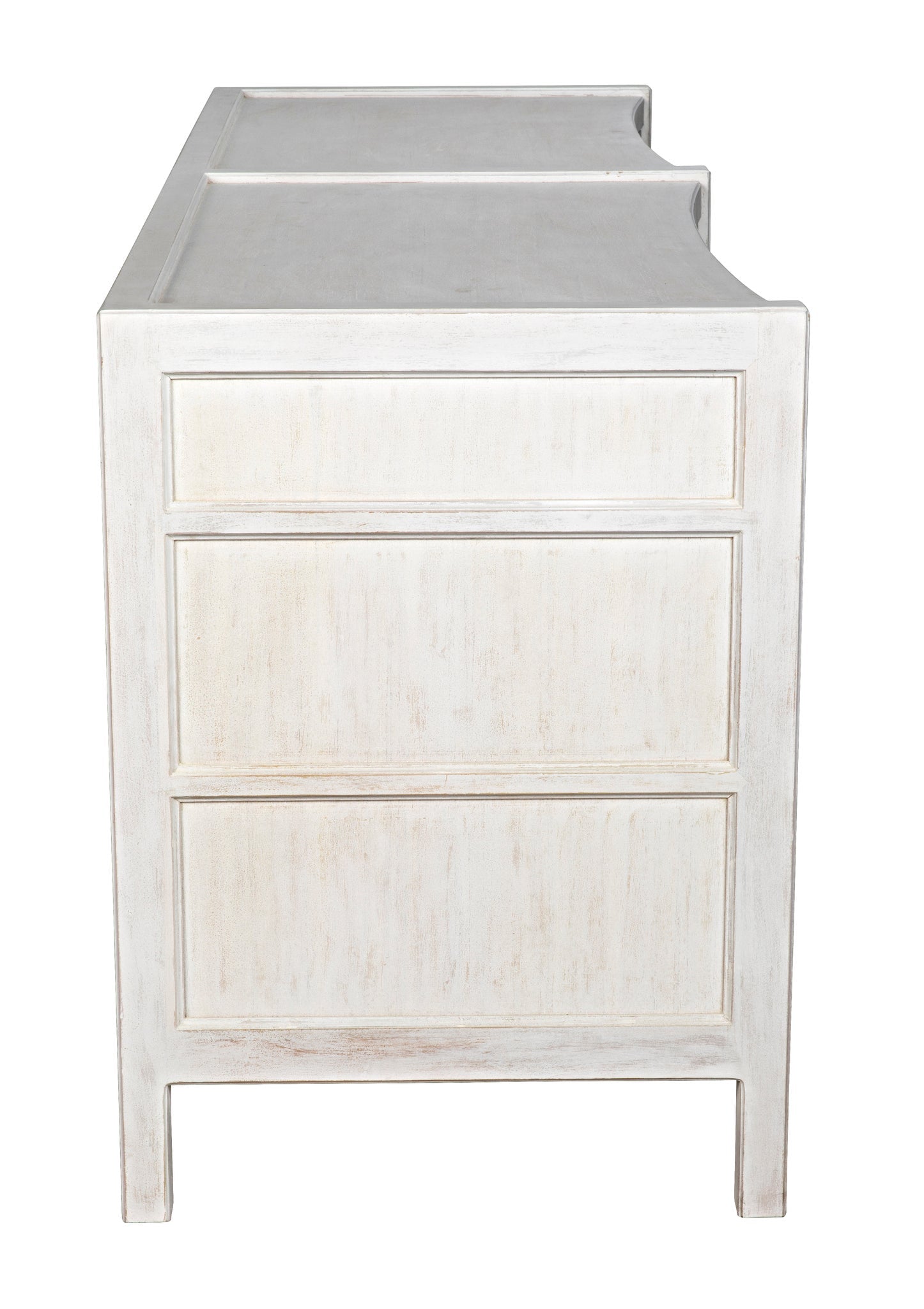 Hampton 6 Drawer Dresser, White Wash-Dressers-Noir-Sideboards and Things