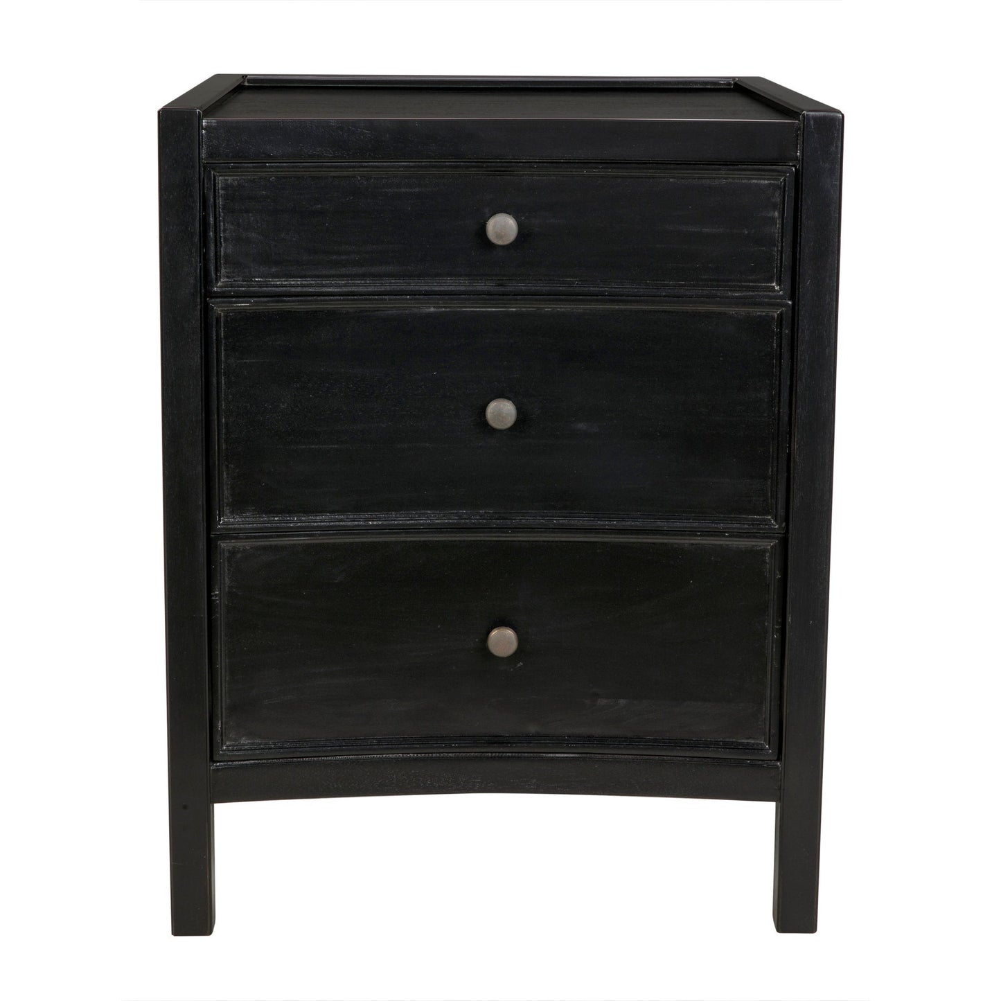 Hampton Night Stand 24", Hand Rubbed Black-Nightstands-Noir-Sideboards and Things