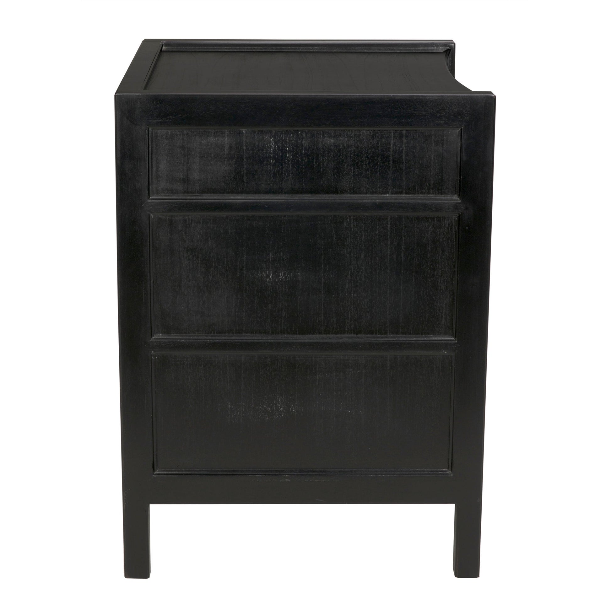 Hampton Night Stand 24", Hand Rubbed Black-Nightstands-Noir-Sideboards and Things