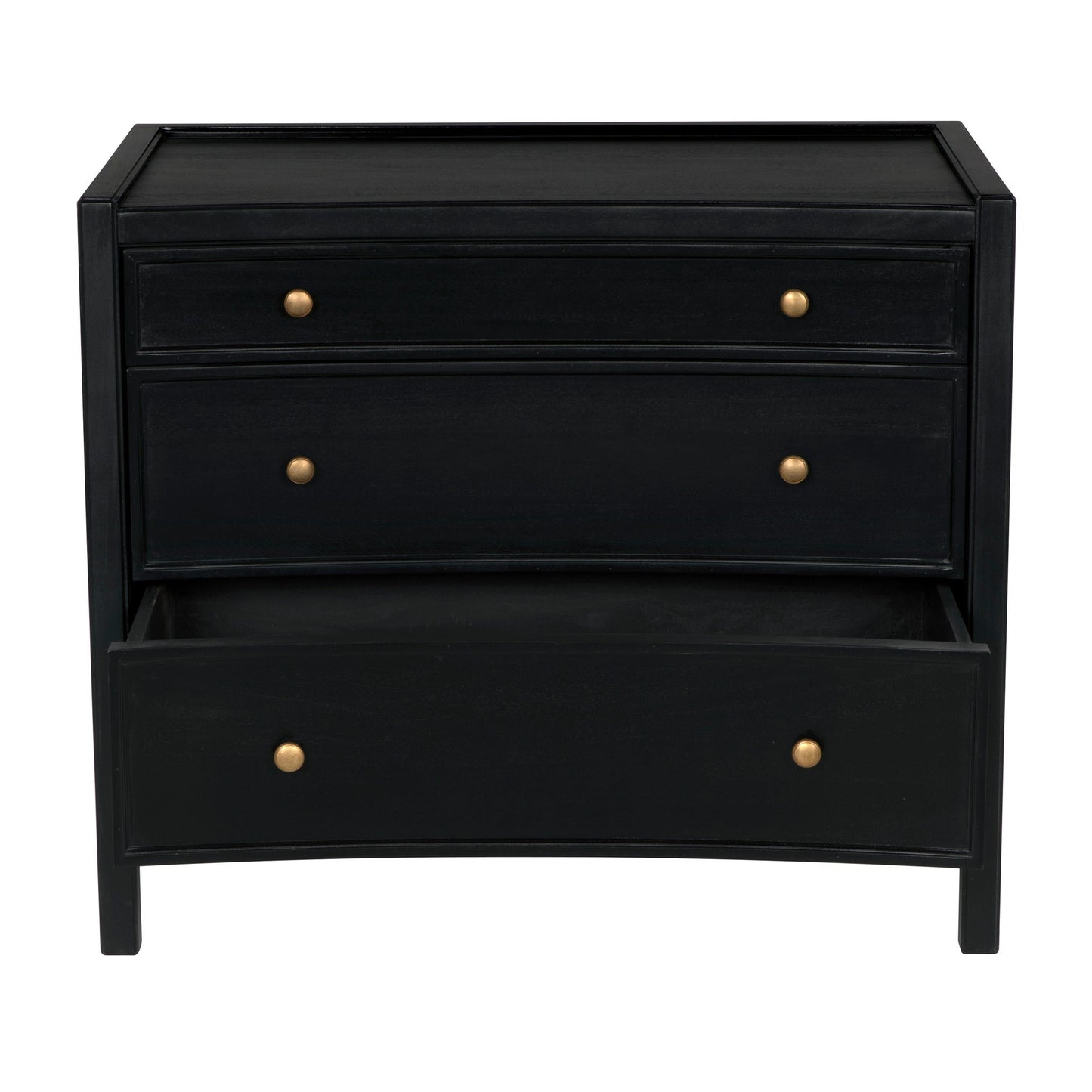 Hampton Wood Black Rectangle Side Table-Side Tables-Noir-Sideboards and Things