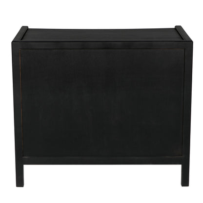 Hampton Wood Black Rectangle Side Table-Side Tables-Noir-Sideboards and Things