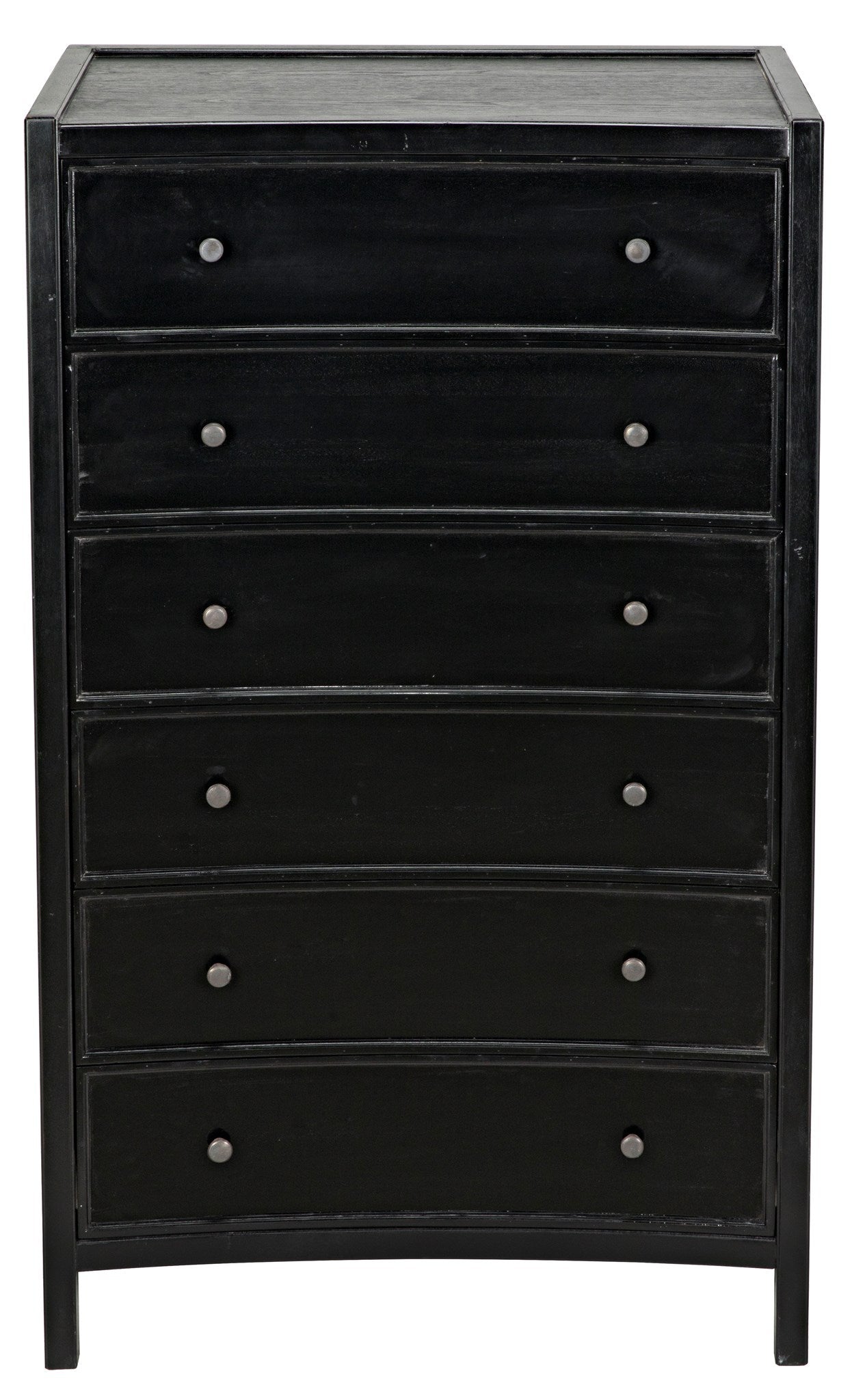 Hampton Wood Black Tall Boy-Dressers-Noir-Sideboards and Things