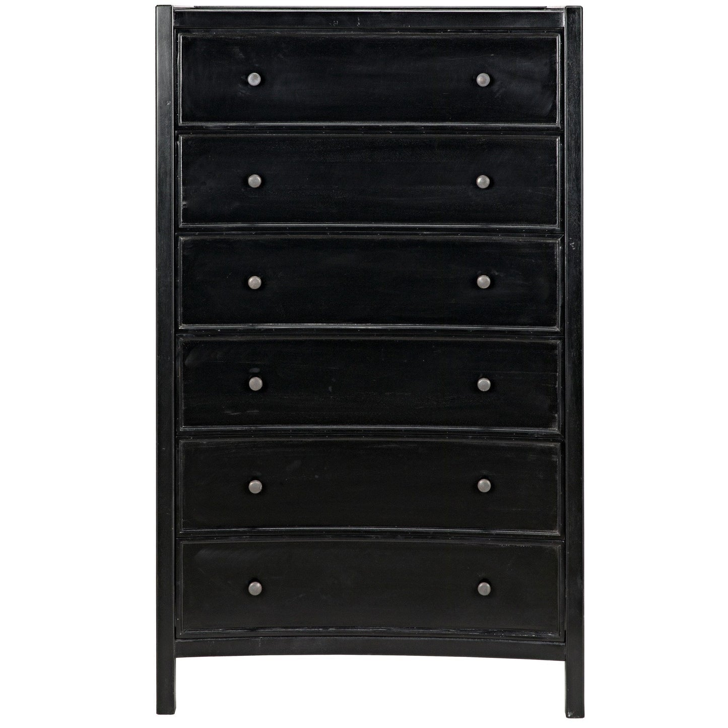 Hampton Wood Black Tall Boy-Dressers-Noir-Sideboards and Things