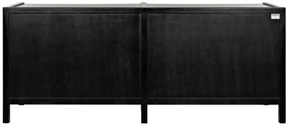 Hampton Wood Dreser With 6 Drawers-Dressers-Noir-Sideboards and Things