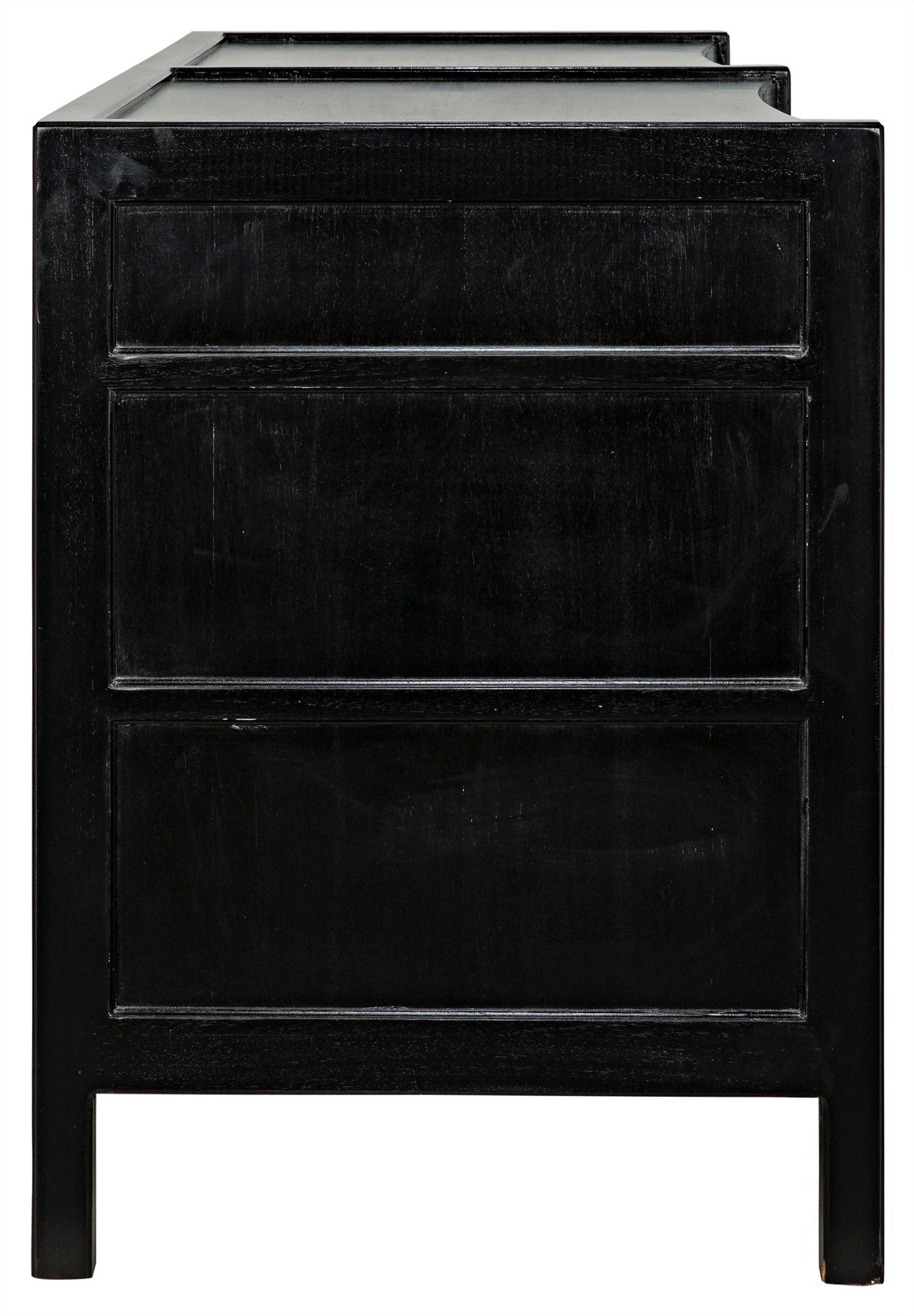 Hampton Wood Dreser With 6 Drawers-Dressers-Noir-Sideboards and Things