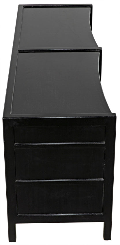 Hampton Wood Dreser With 6 Drawers-Dressers-Noir-Sideboards and Things