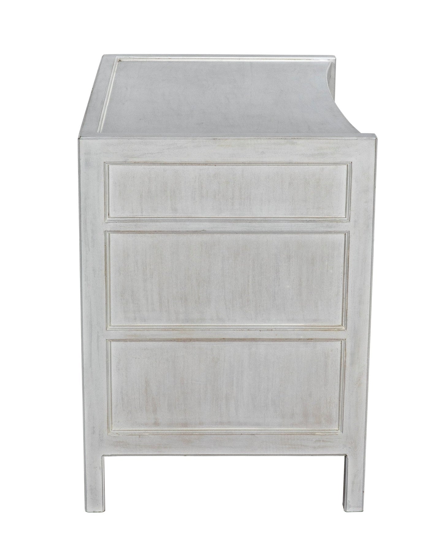 Hampton Wood White Rectangle Side Table-Side Tables-Noir-Sideboards and Things