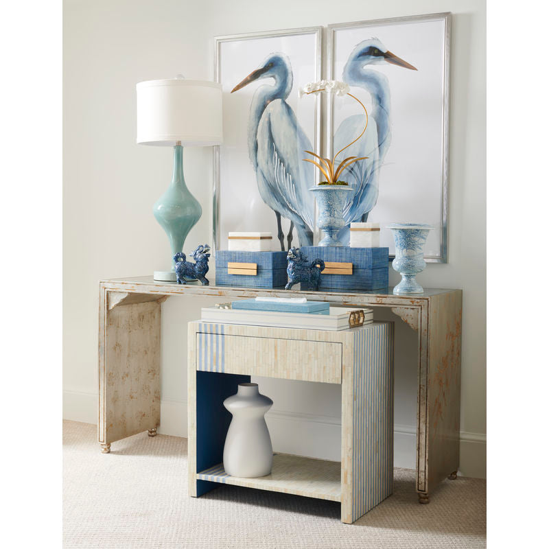 Chelsea House Hand Painted Cherry Blossom Design Console Table