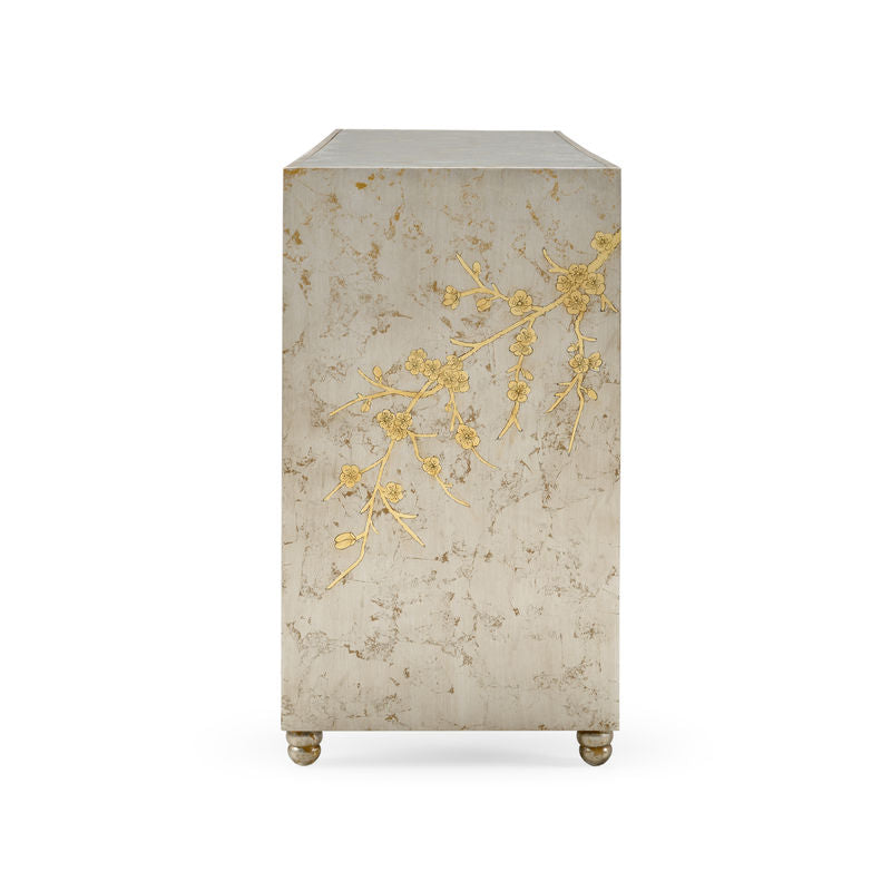 Chelsea House Hand Painted Cherry Blossom Design Console Table