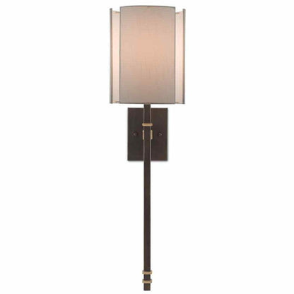 Hand Rubbed Bronze Gold Leaf Rocher Wall Sconce Wall Sconces Sideboards and Things By Currey & Co