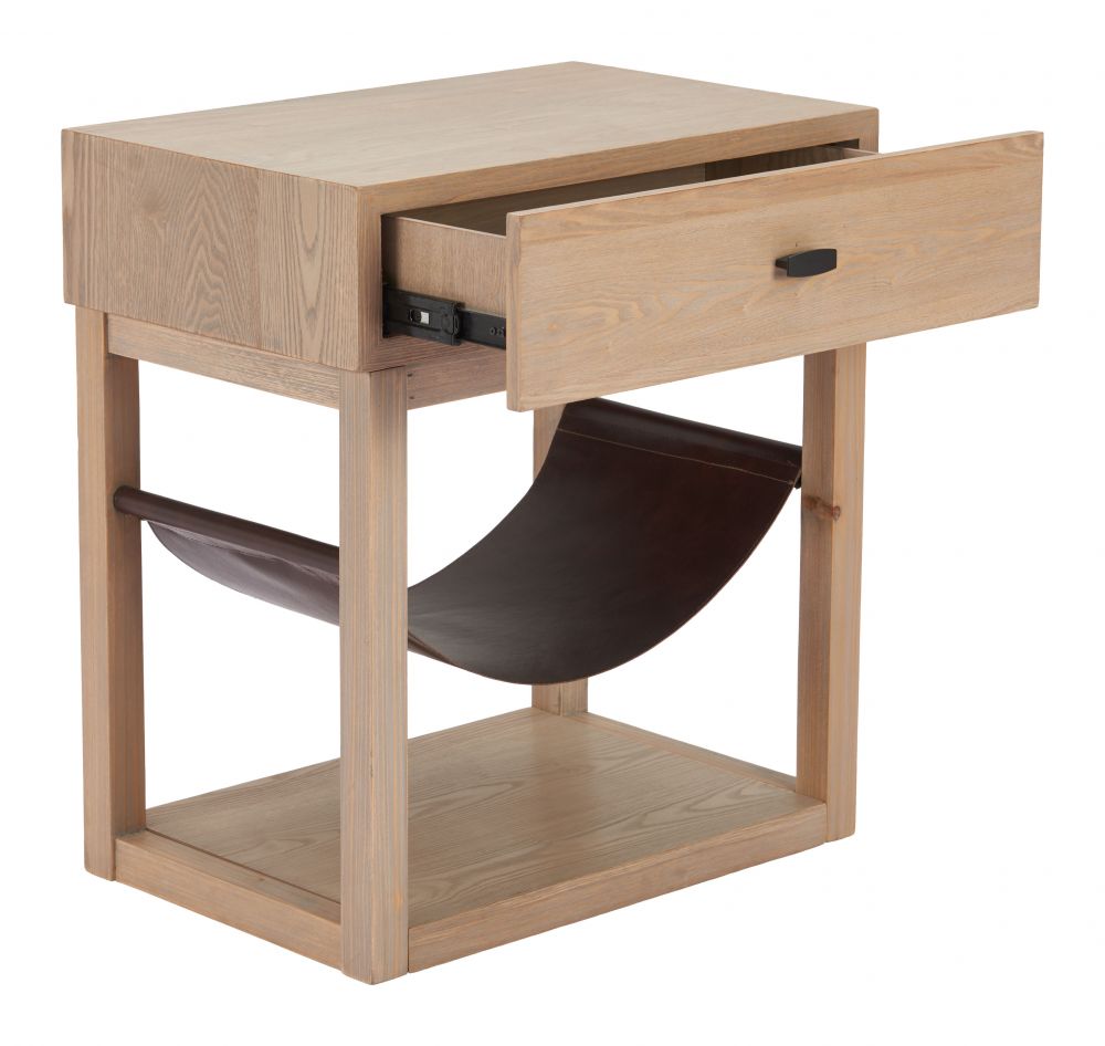 Zuo Modern Haram One Drawer Wooden Side Table