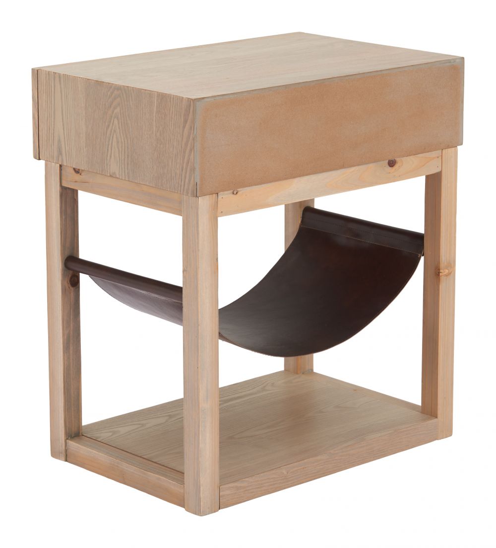 Zuo Modern Haram One Drawer Wooden Side Table