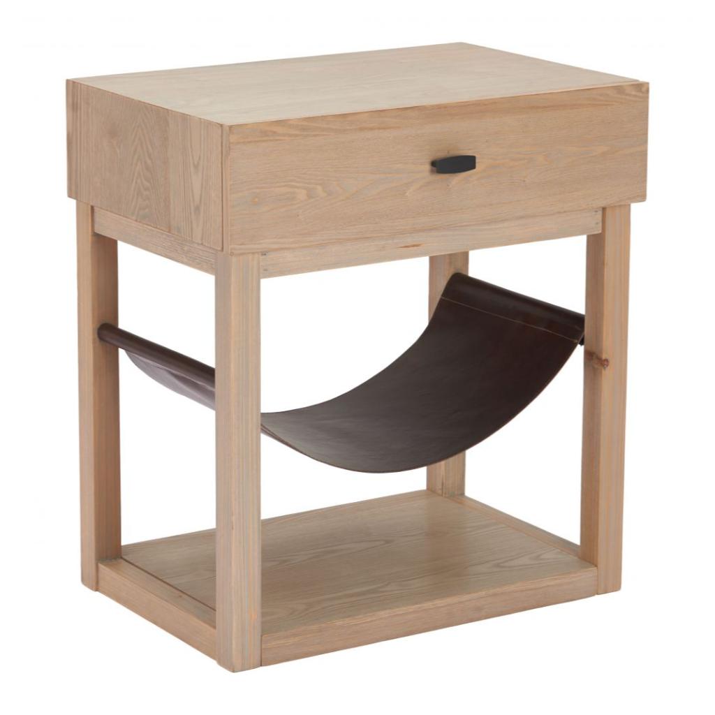 Zuo Modern Haram One Drawer Wooden Side Table