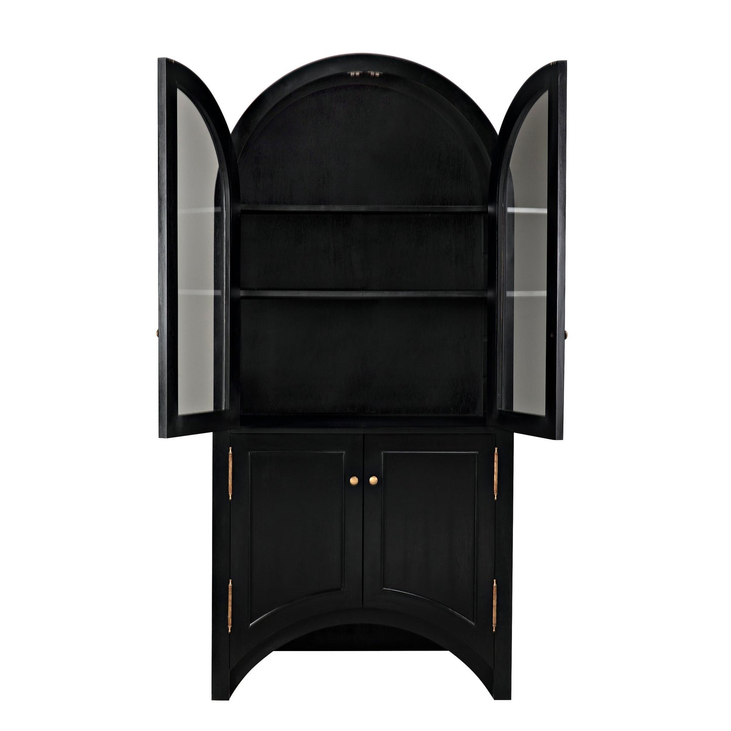 Haring Hutch Curio Buffet Cabinet-Buffets & Curios-Noir-Sideboards and Things