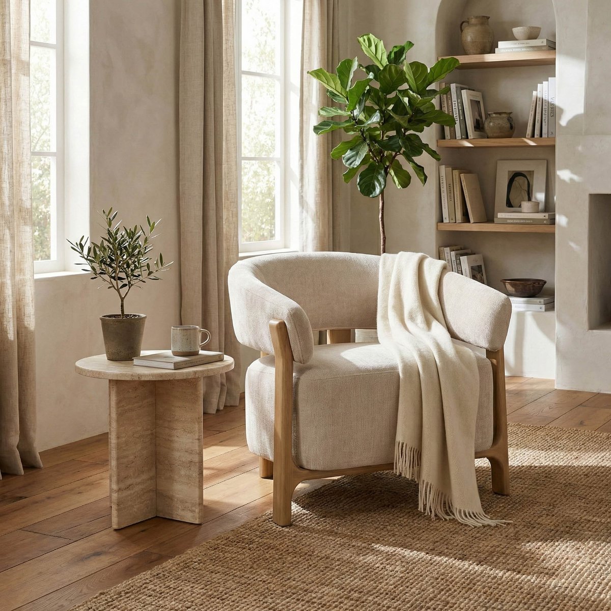 LH Home Harlow Fabric Club Chair