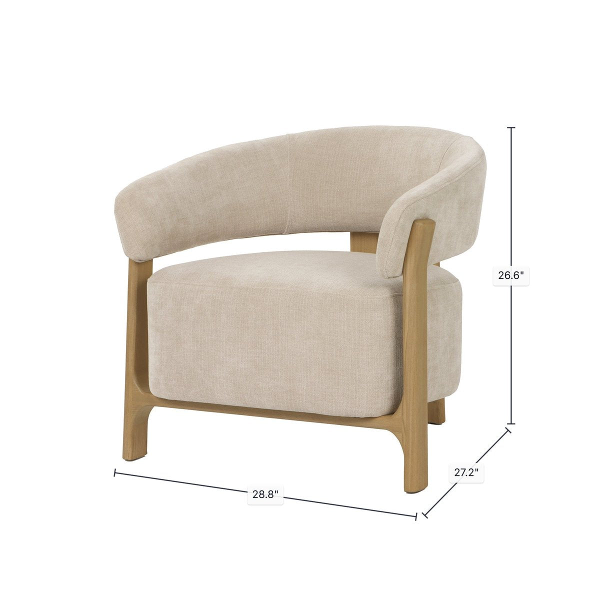LH Home Harlow Fabric Club Chair