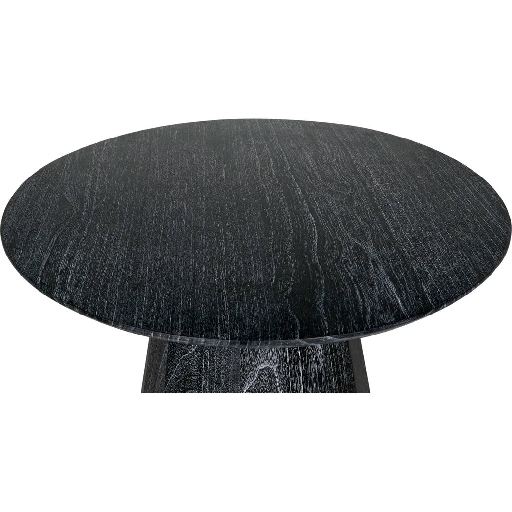 Harlow Wood Black Round Coffee Table