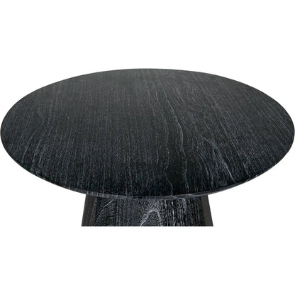 Harlow Wood Black Round Coffee Table