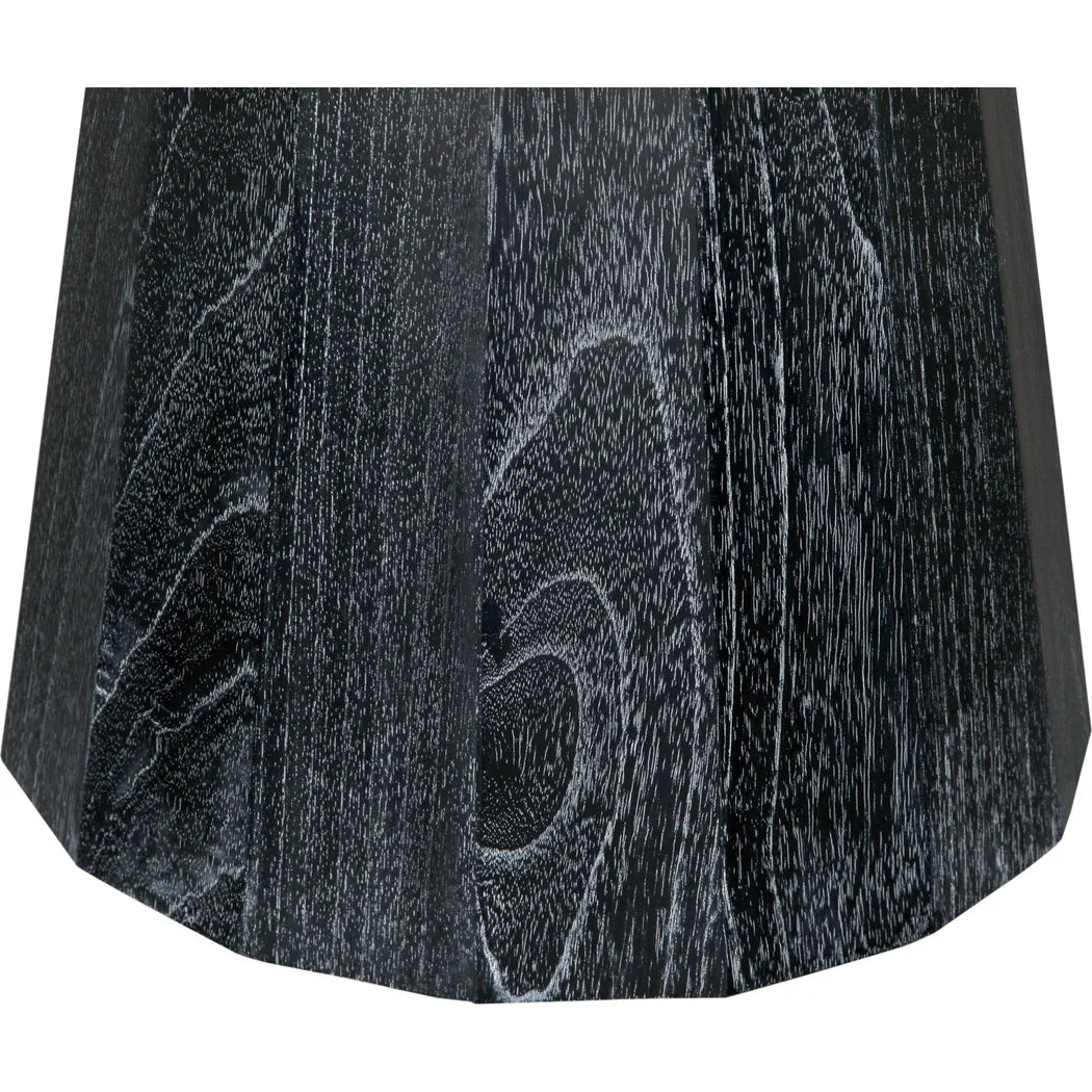 Harlow Wood Black Round Coffee Table