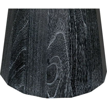 Harlow Wood Black Round Coffee Table