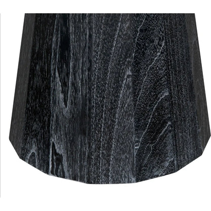 Harlow Wood Black Round Coffee Table