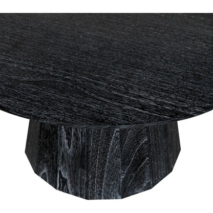 Harlow Wood Black Round Coffee Table