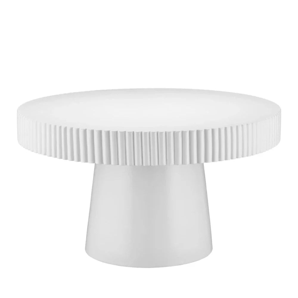 Harlow White Concrete Outdoor Cocktail Table