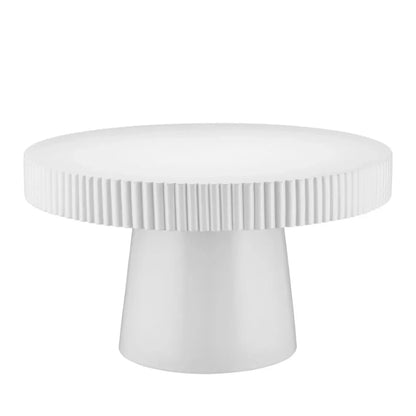 Harlow White Concrete Outdoor Cocktail Table