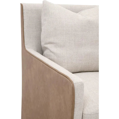 Harmony Two Tone Dining Arm Chair Casters - LOOMLAN - Essentials For Living - Dining Chairs