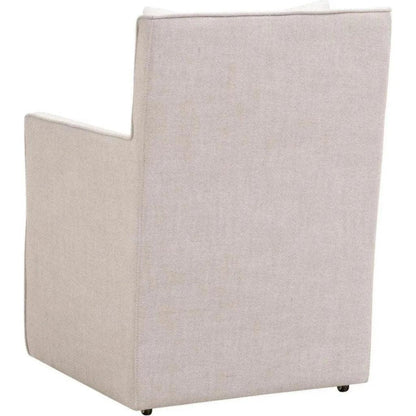 Harmony Two Tone Dining Arm Chair Casters - LOOMLAN - Essentials For Living - Dining Chairs