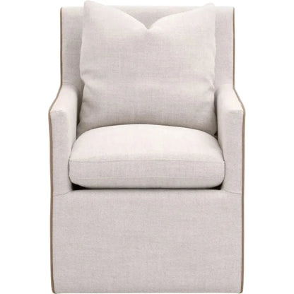 Harmony Two Tone Dining Arm Chair Casters - LOOMLAN - Essentials For Living - Dining Chairs