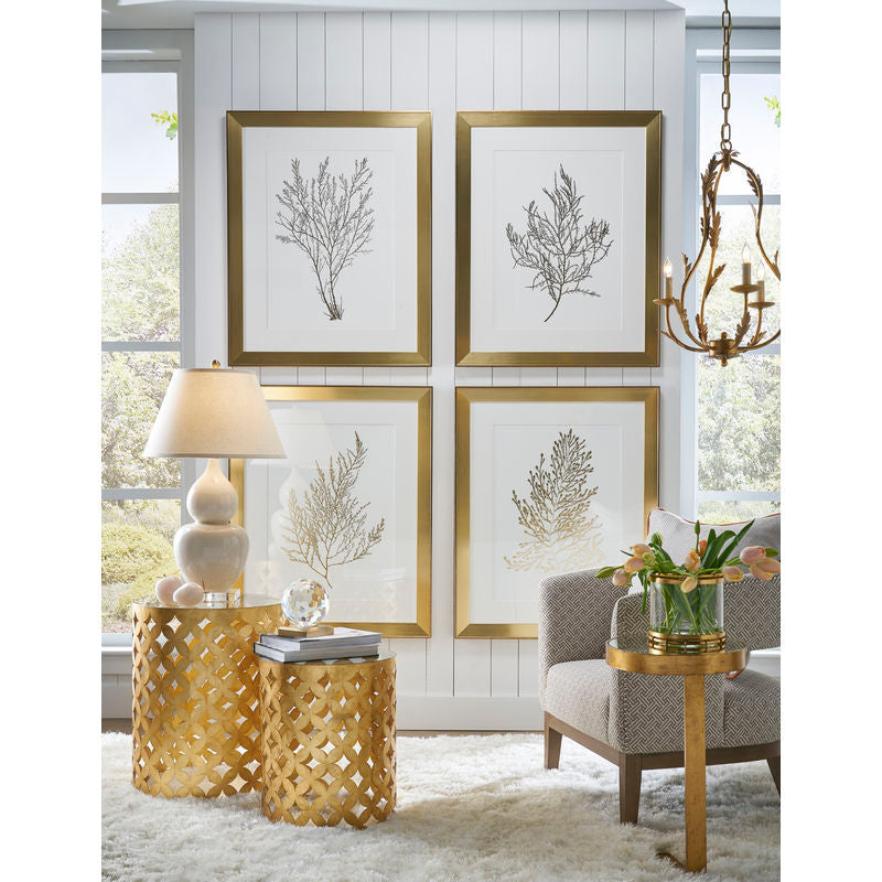 Chelsea House Harper Bunching Metalic Gold Framed Side Table