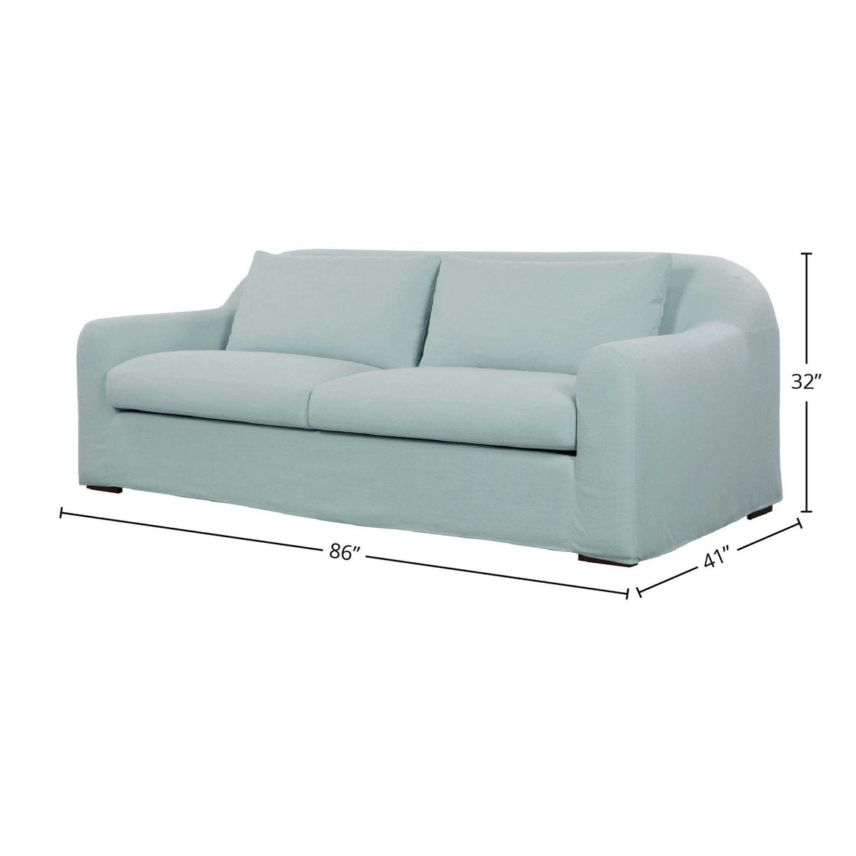 LH Home Harper Fabric Slipcover Sofa