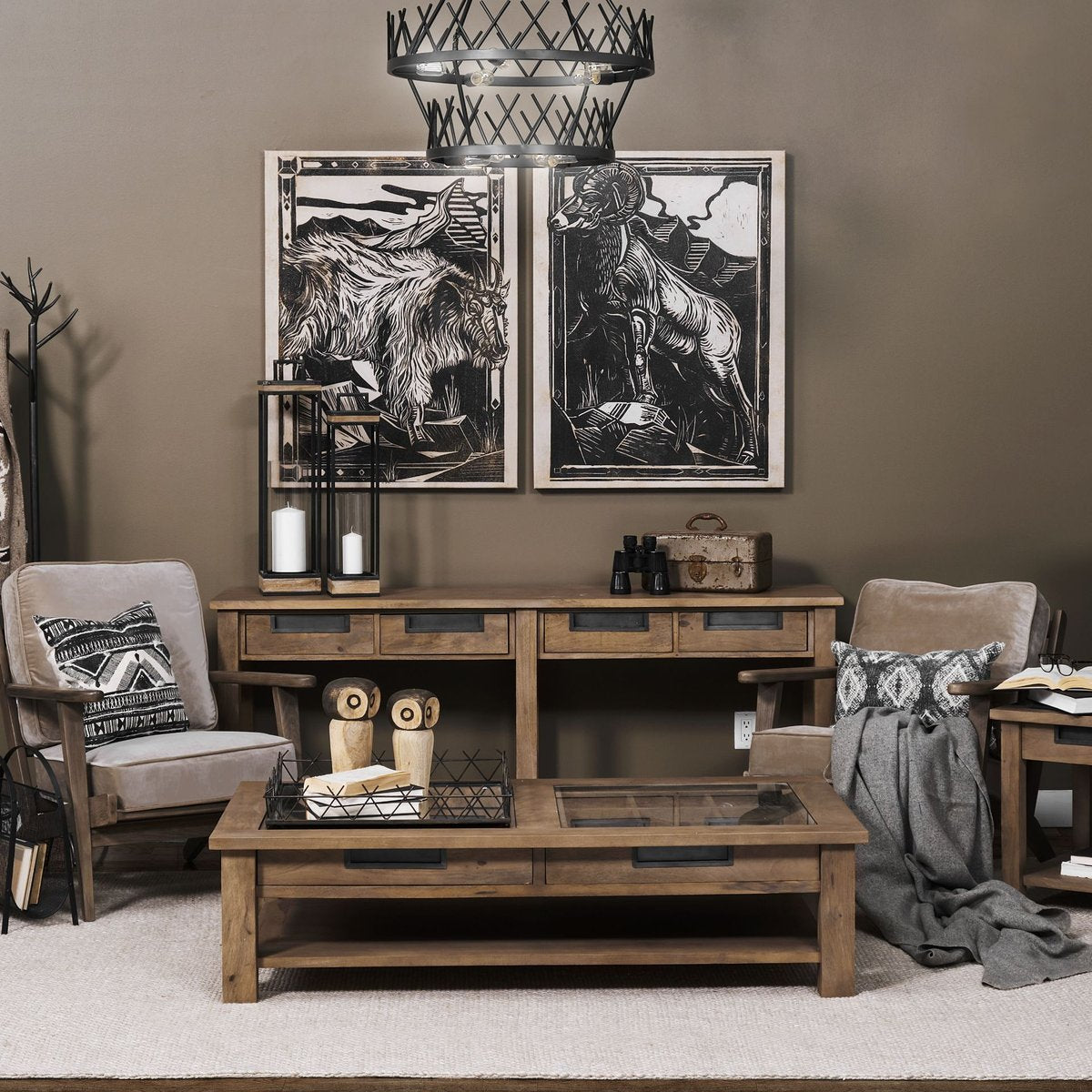 Mercana Harrelson Four Drawers Wooden Console Table